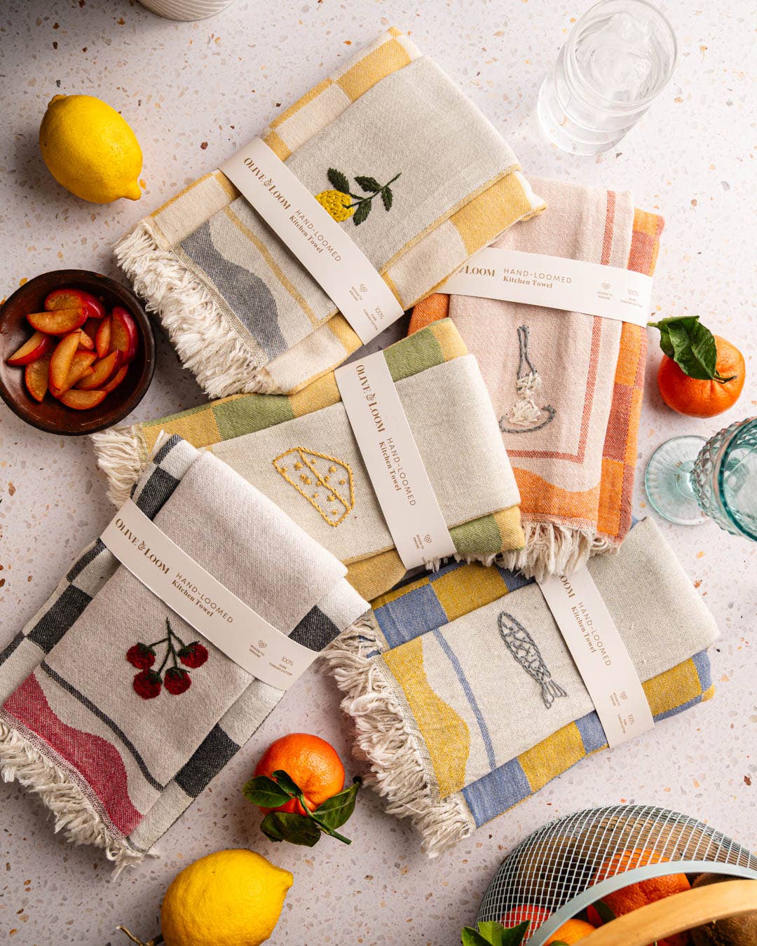 Cheese - Hand Stitched Kitchen Towel