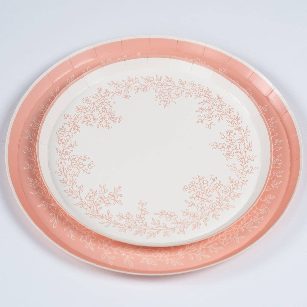 Floral Elegance Pink Dinner Plates
