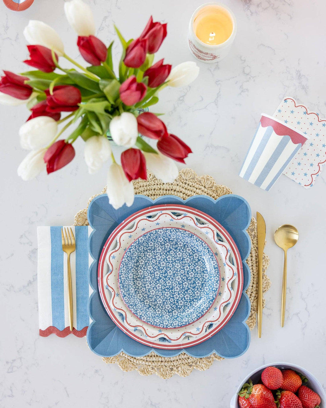HAM1139 - Hamptons Stripes Dinner Napkin