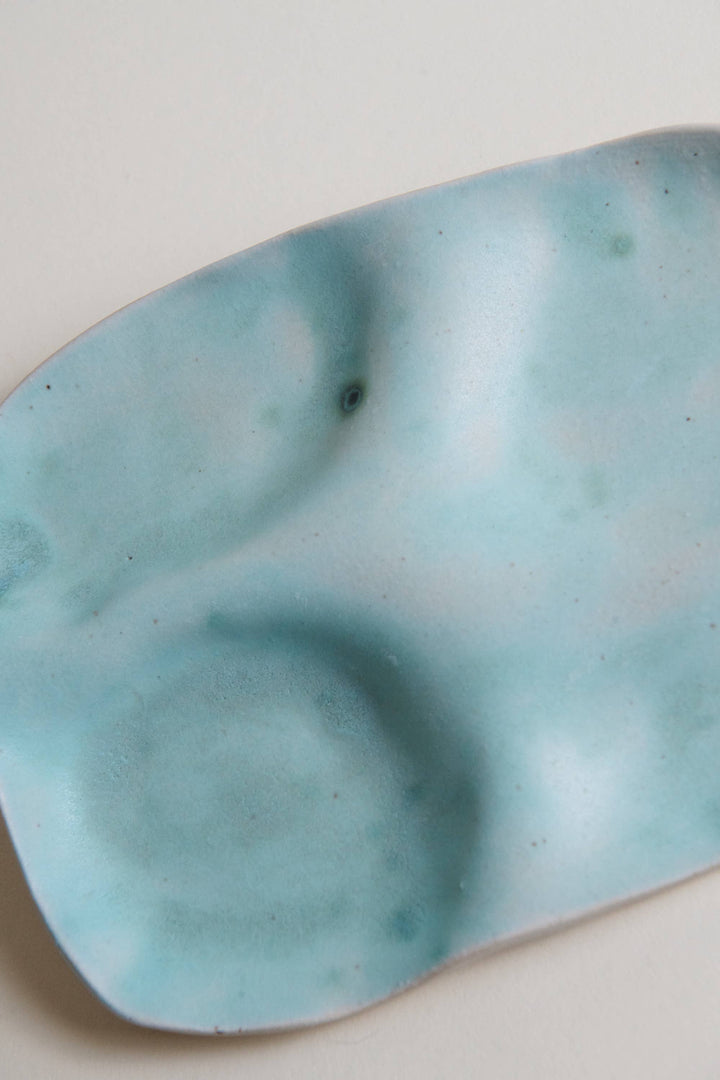 Ceramic Snack Plate (Four Wells): Butter yellow