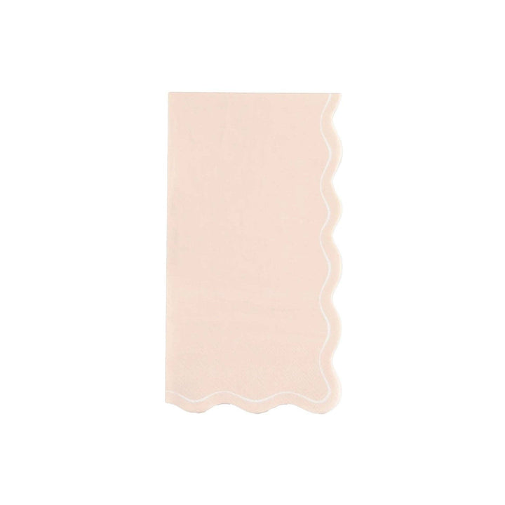 MCL25-GT22-Pink Scallop Guest Towels