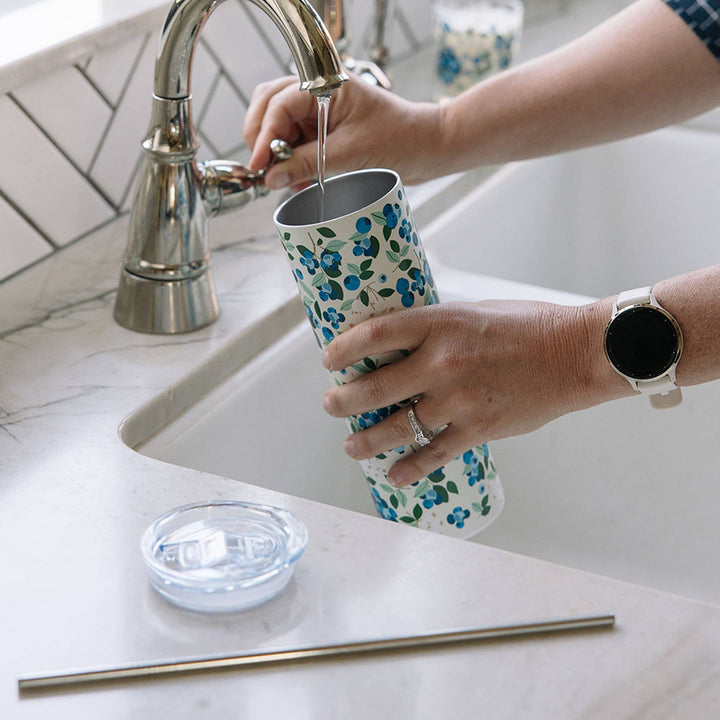 Blueberry Field 20oz Stainless Steel Skinny Tumbler