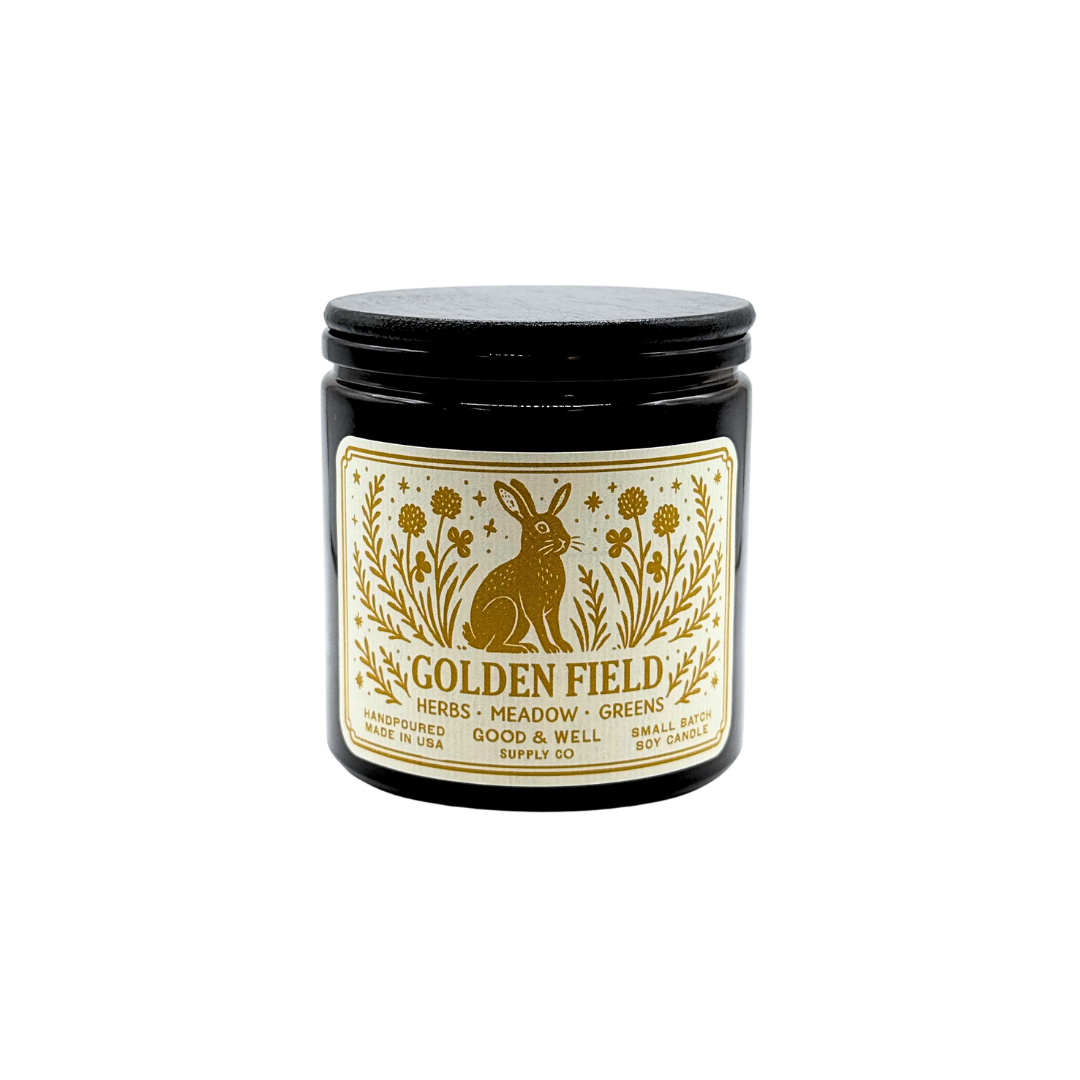 Golden Field 9oz Soy Candle / Folk & Flame Spring