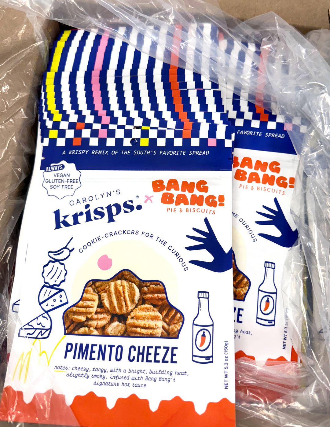 Pimento Cheeze Krisps - Gluten-free, Vegan Cookie-Crackers