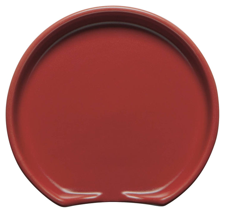 Matte Carmine Red Stoneware Spoon Rest