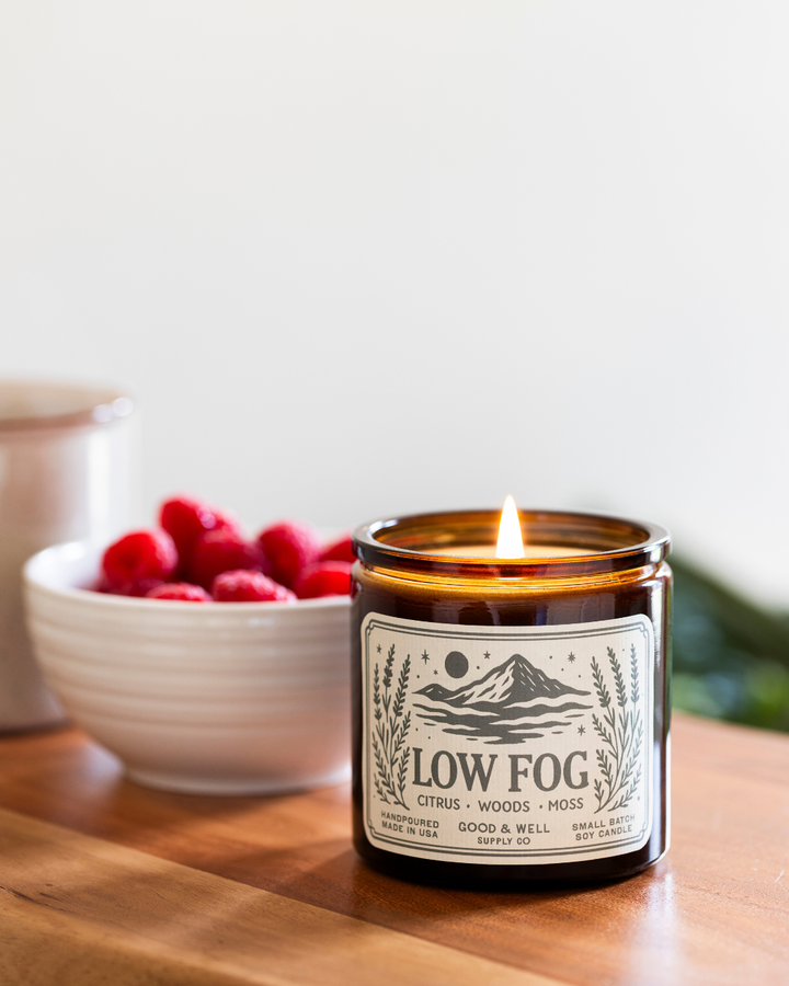 Low Fog 9oz Soy Candle / Folk & Flame Spring