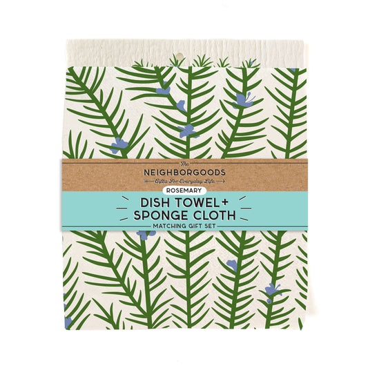 Rosemary - Dish Towel + Sponge Cloth Set