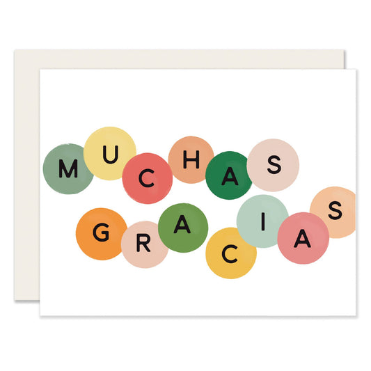 Gracias Colorful Circles - Spanish Card