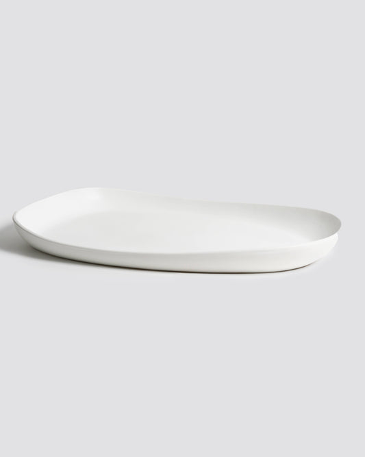 Stoneware Long Serving Platter  | Matte White
