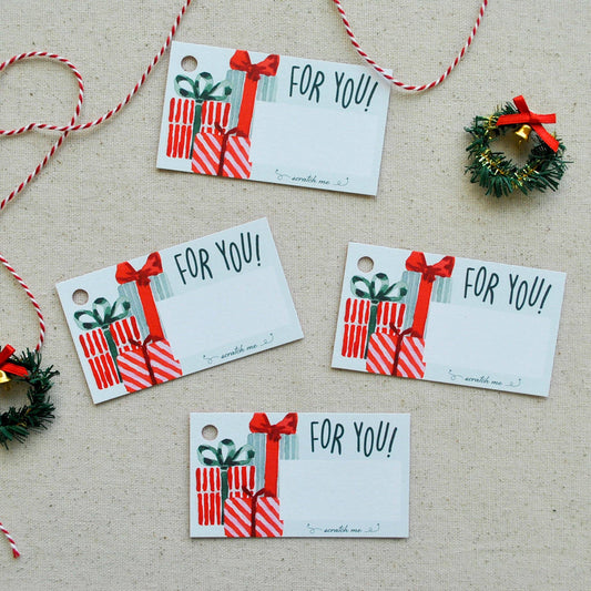 Scratchable Presents Design Gift Tags
